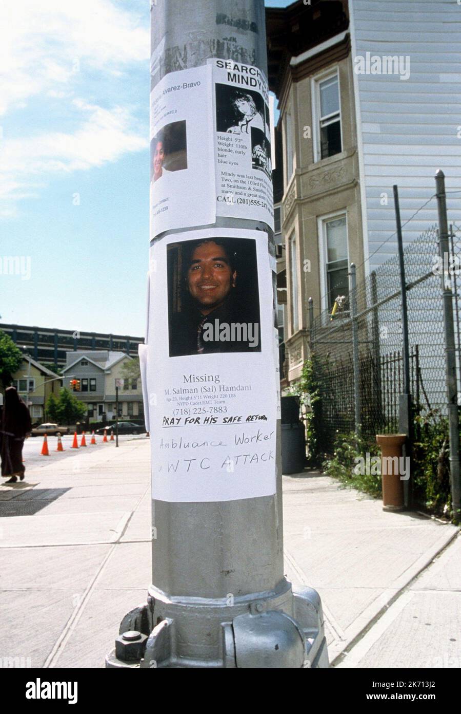 WTC MISSING PERSON POSTER, 11'09'01 - SEPTEMBER 11, 2002 Stock Photo