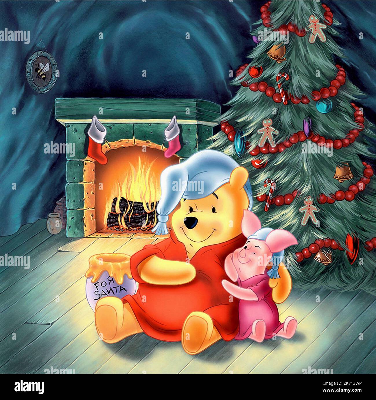 POOH,PIGLET, WINNIE THE POOH: A VERY MERRY POOH YEAR, 2002 Stock Photo