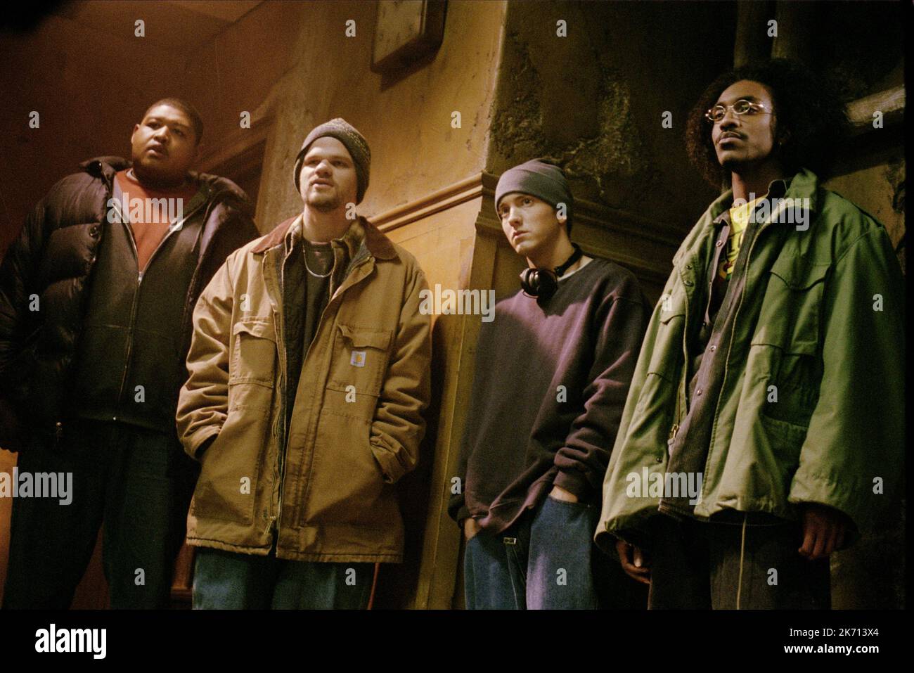 OMAR BENSON MILLER, EVAN JONES, EMINEM, DE'ANGELO WILSON, 8 MILE, 2002 Stock Photo