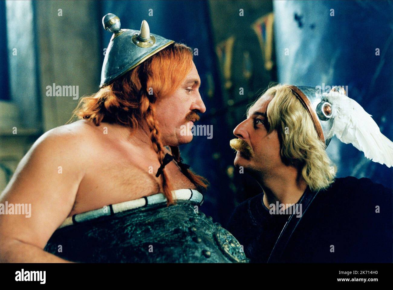 DEPARDIEU,CLAVIER, ASTERIX and OBELIX: MISSION CLEOPATRA, 2002 Stock Photo