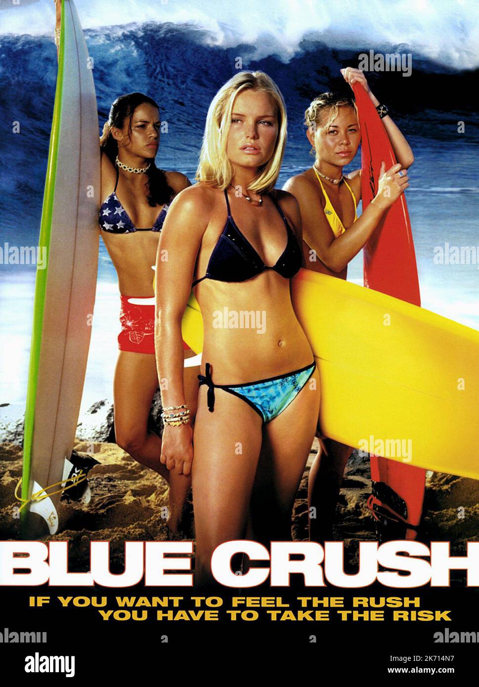 MIKA RODRIGUEZ, KATE BOSWORTH, SANOE LAKE, BLUE CRUSH, 2002 Stock Photo