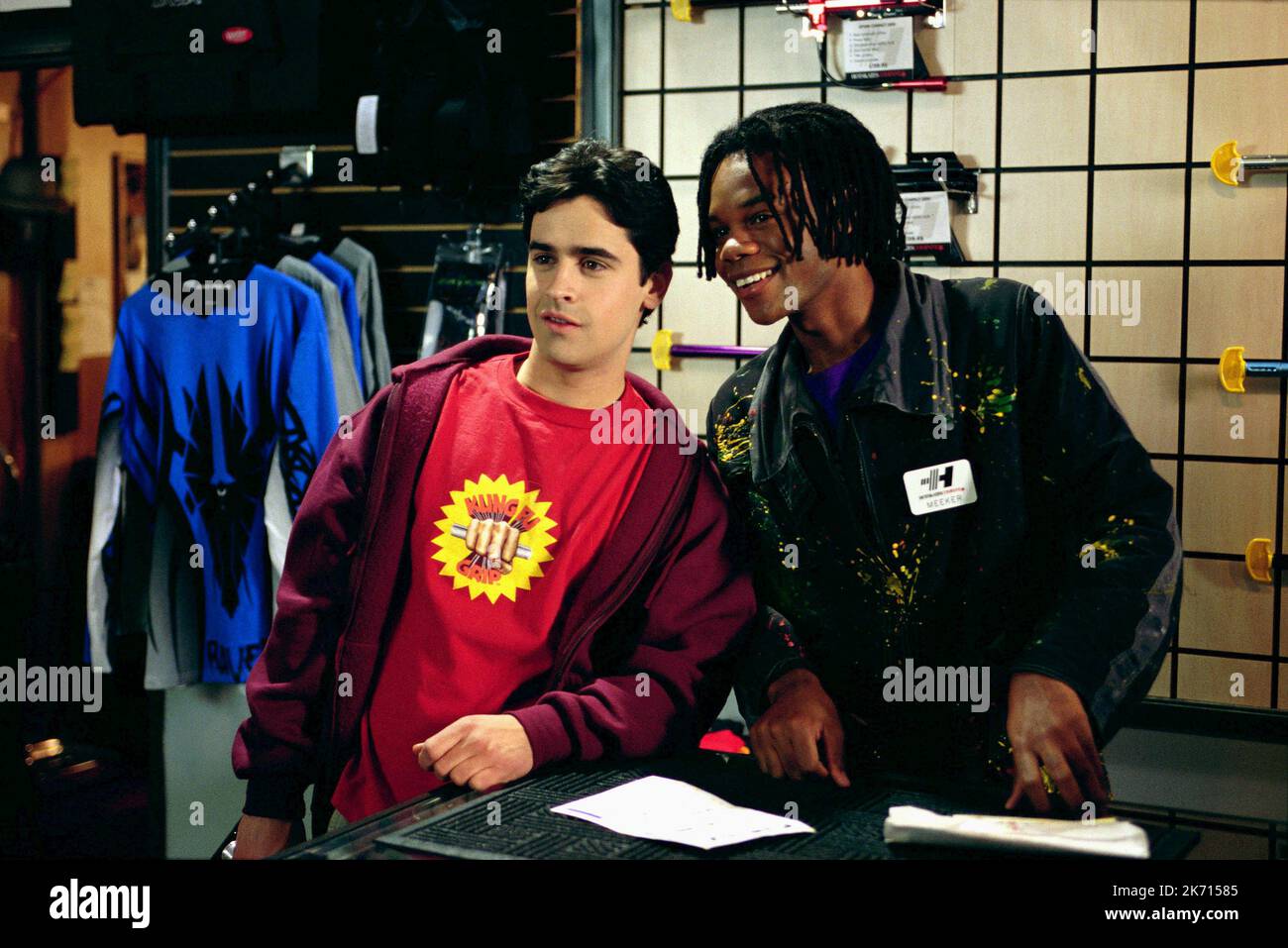 JESSE BRADFORD, GARIKAYI MUTAMBIRWA, CLOCKSTOPPERS, 2002 Stock Photo