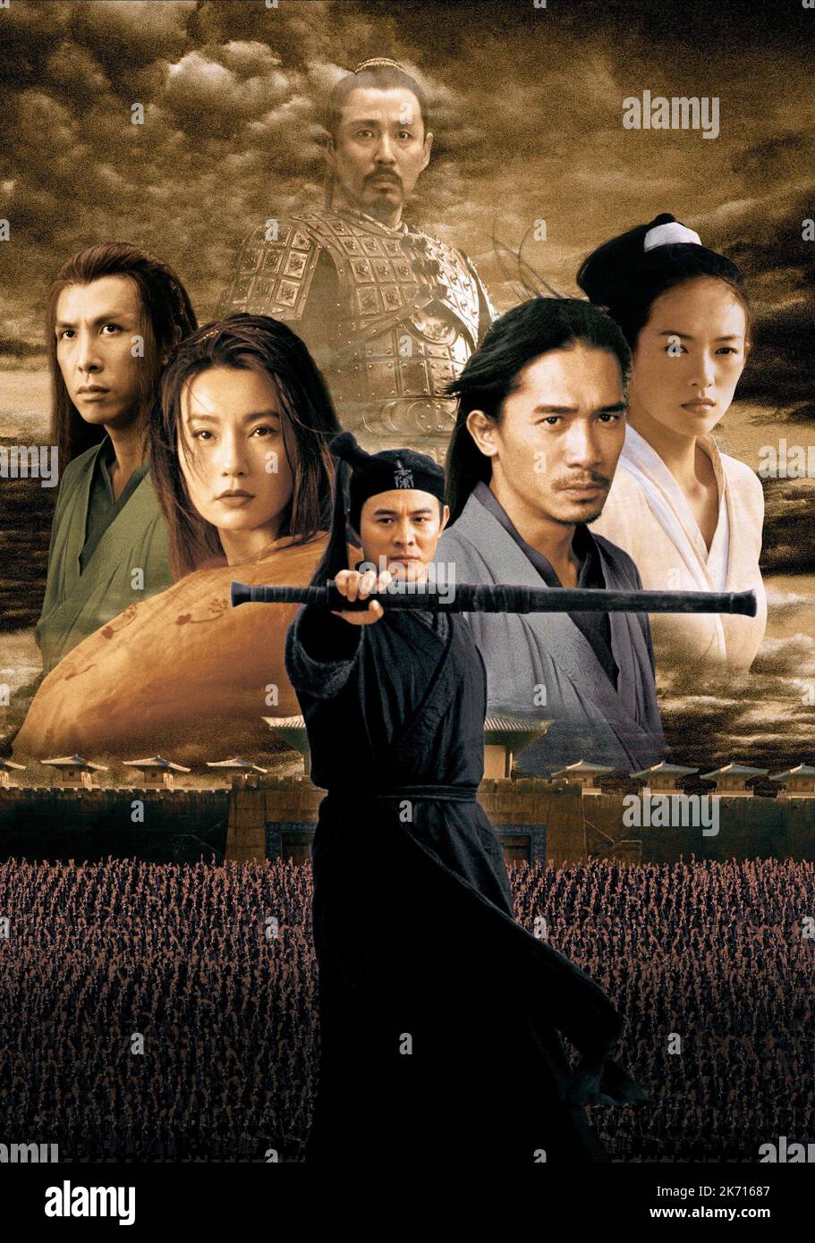 DONNIE YEN, MAGGIE CHEUNG, JET LI, TONY LEUNG CHIU WAI, ZIYI ZHANG, HERO, 2002 Stock Photo