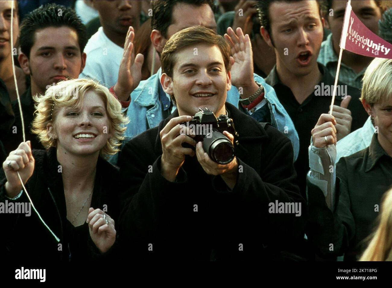 TOBEY MAGUIRE, SPIDER-MAN, 2002 Stock Photo