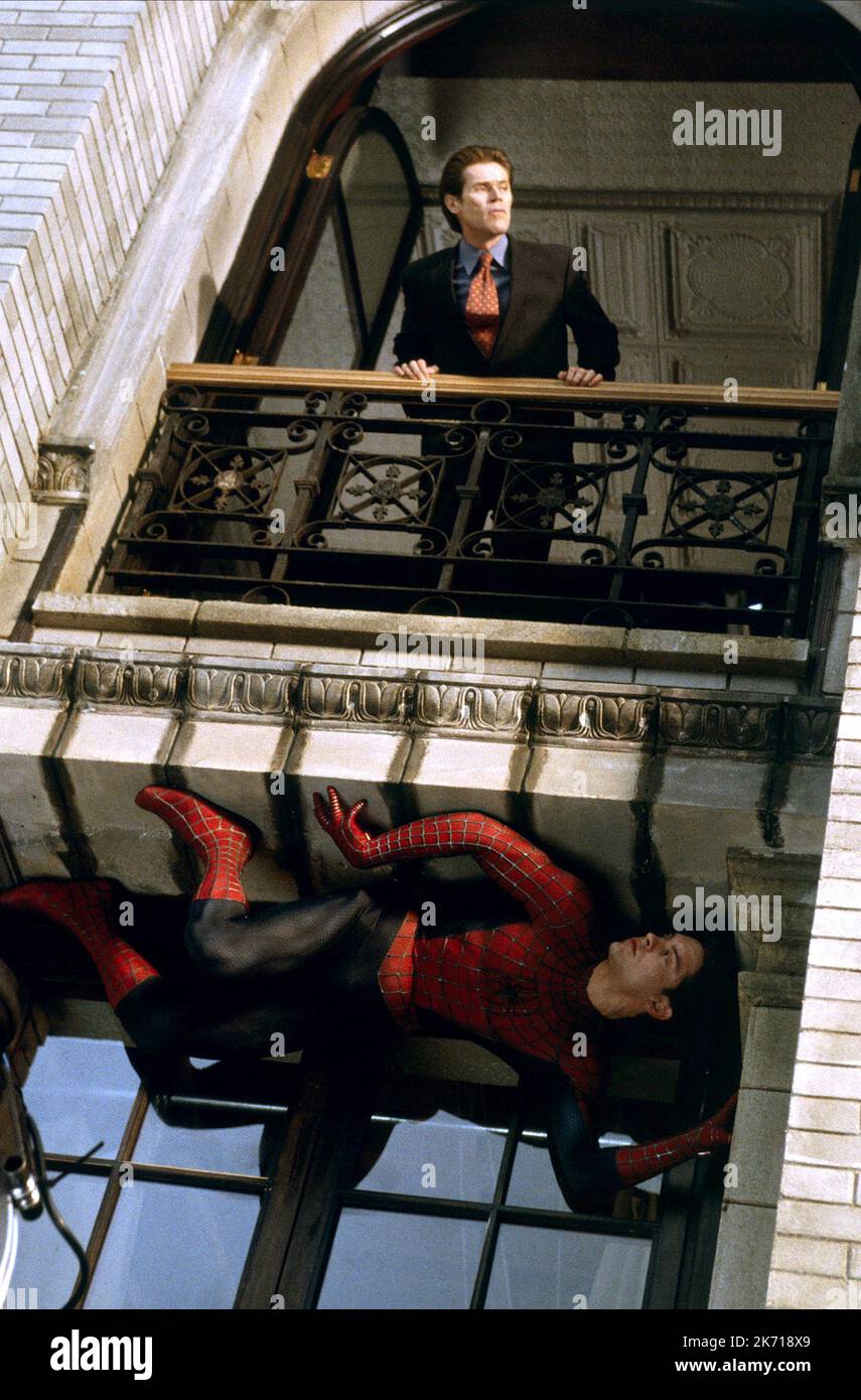 TOBEY MAGUIRE, WILLEM DAFOE, SPIDER-MAN, 2002 Stock Photo