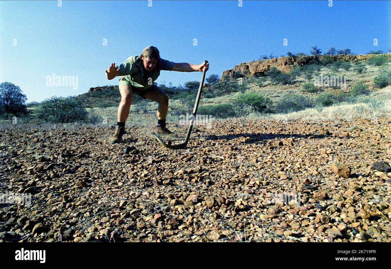 STEVE IRWIN, SNAKE, THE CROCODILE HUNTER: COLLISION COURSE, 2002 Stock Photo