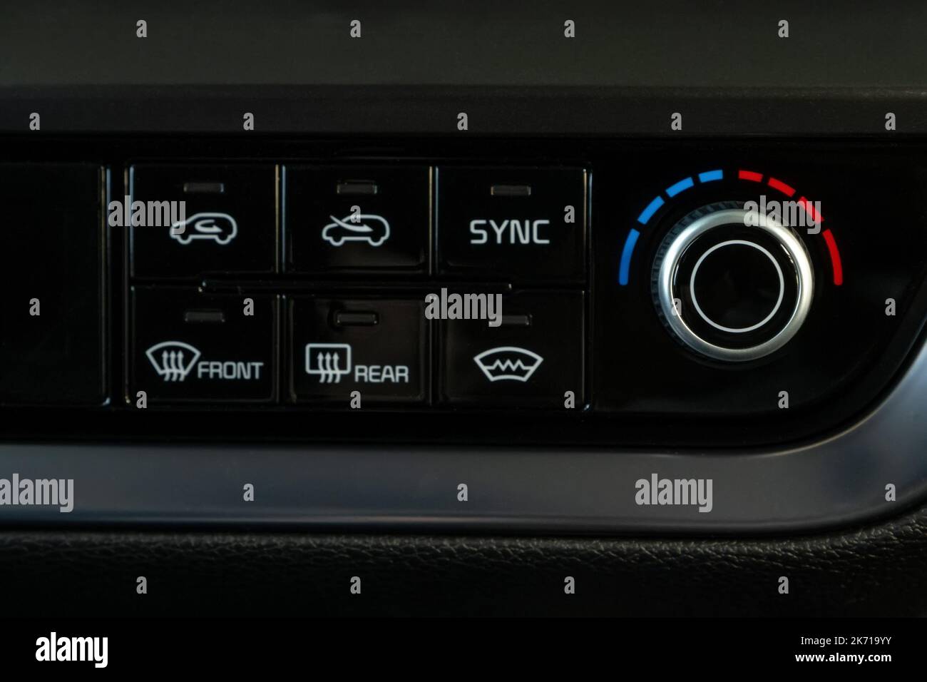 Close up climate control panel in the new car Stock Photo