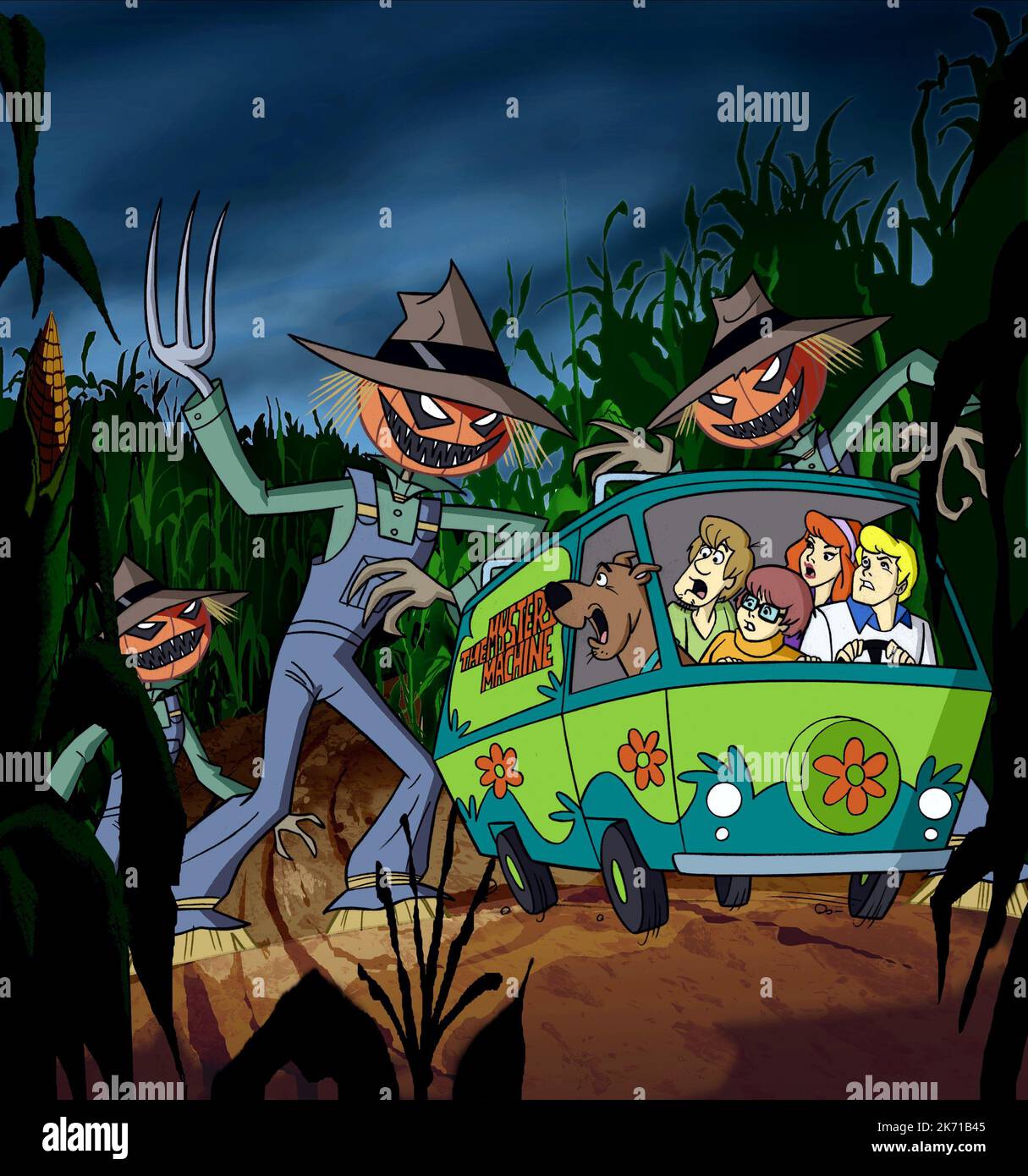 SCARECROWS,DOO,SHAGGY,VELMA,DAPHNE,FRED, WHAT'S NEW  SCOOBY-DOO?, 2002 Stock Photo