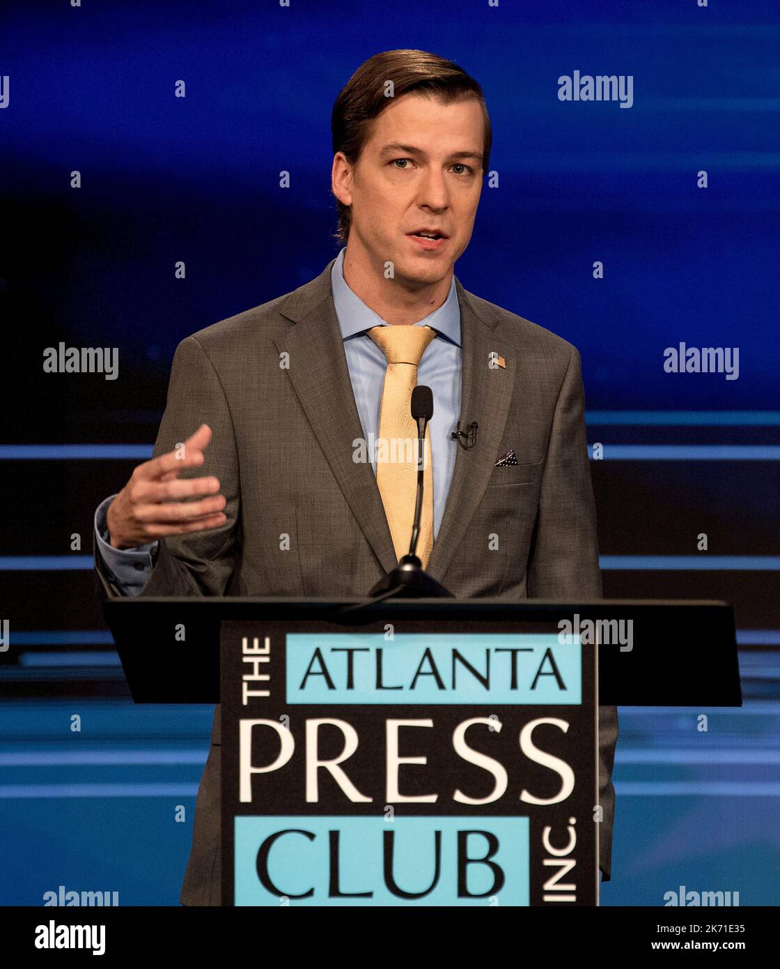 Atlanta, USA. 16th Oct, 2022. Libertarian candidate CHASE