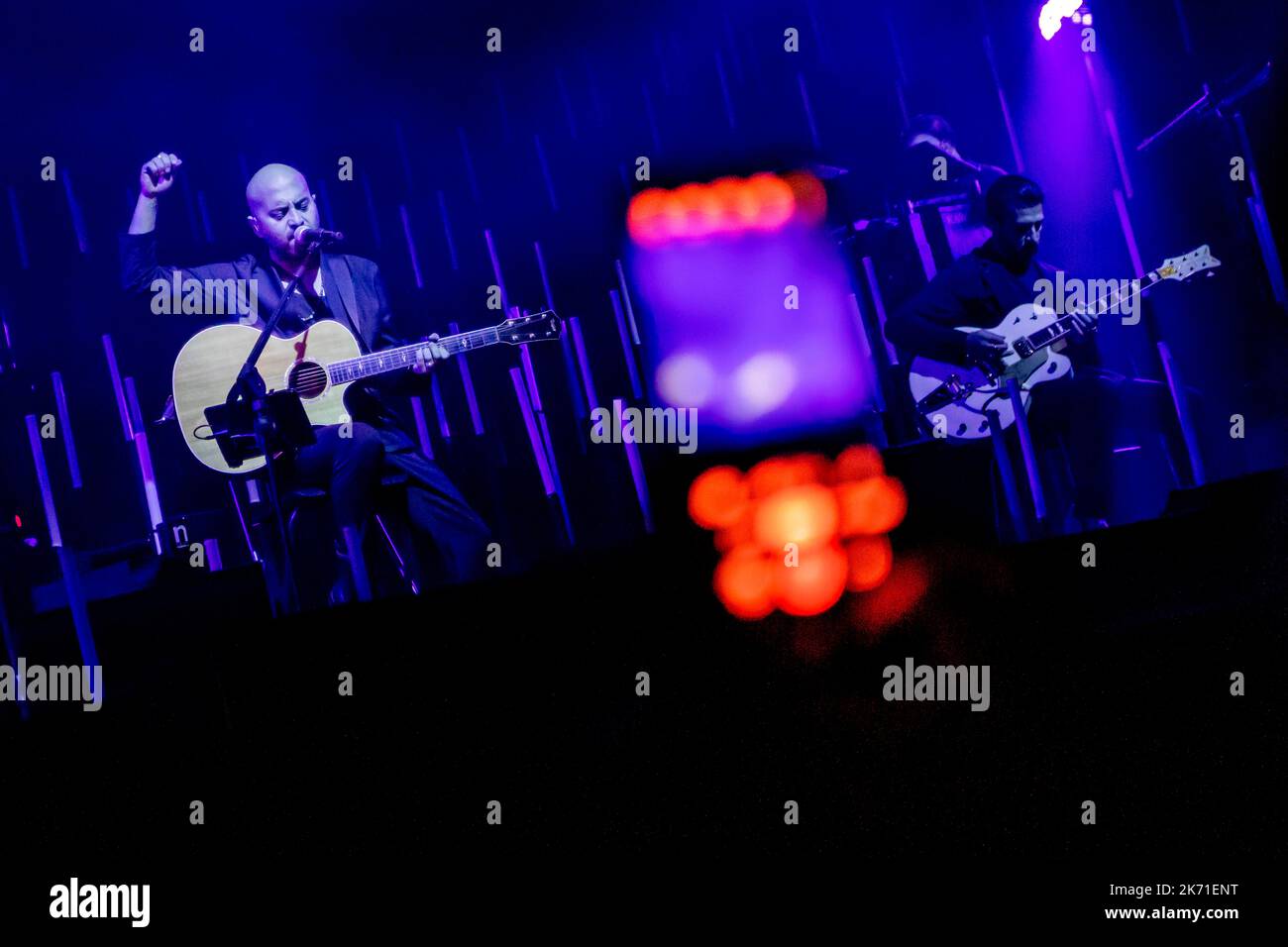 Padua, Italy. 17th Oct, 2022. NEGRAMARO UNPLUGGED EUROPEAN TOUR 2022 16-10-2022 GRAN TEATRO GEOX - PADUA In the photo Giuliano Sangiorgi Credit: Independent Photo Agency/Alamy Live News Stock Photo