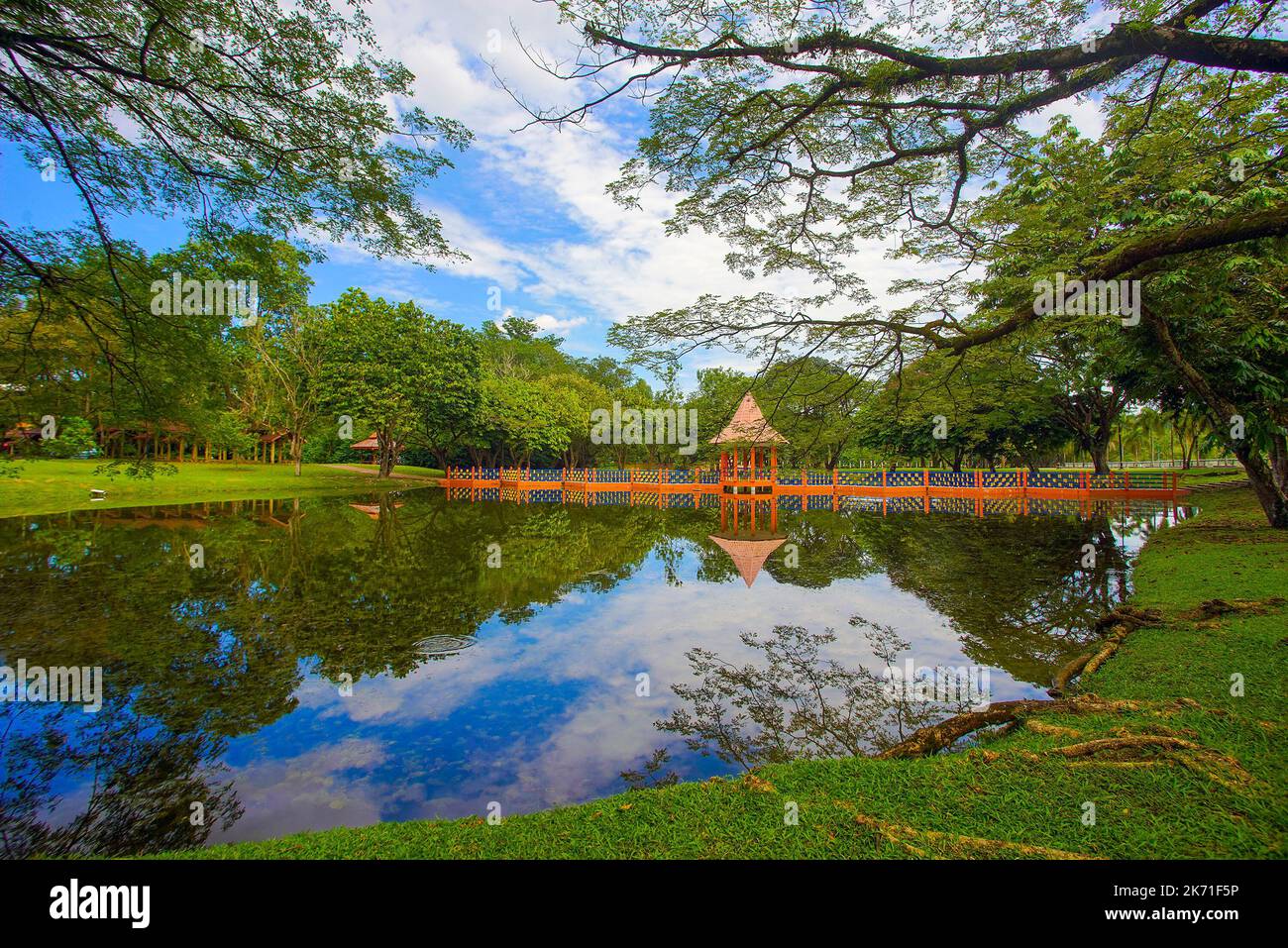 Taiping lake located in Malaysia and became a place of leisure and tourist attractions of the country Stock Photo