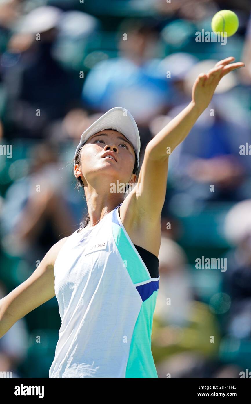 Osaka, Japan. 16th Oct, 2022. Sara Saito (JPN), October 16, 2022 - Tennis : Girls' Singles Final Match between Sara Saito (JPN) 2-0 Sayaka Ishii (JPN) at ITC Utsubo Tennis Center during Osaka Mayor's Cup World Super Junior Tennis Championships 2022 in Osaka, Japan. Credit: SportsPressJP/AFLO/Alamy Live News Stock Photo