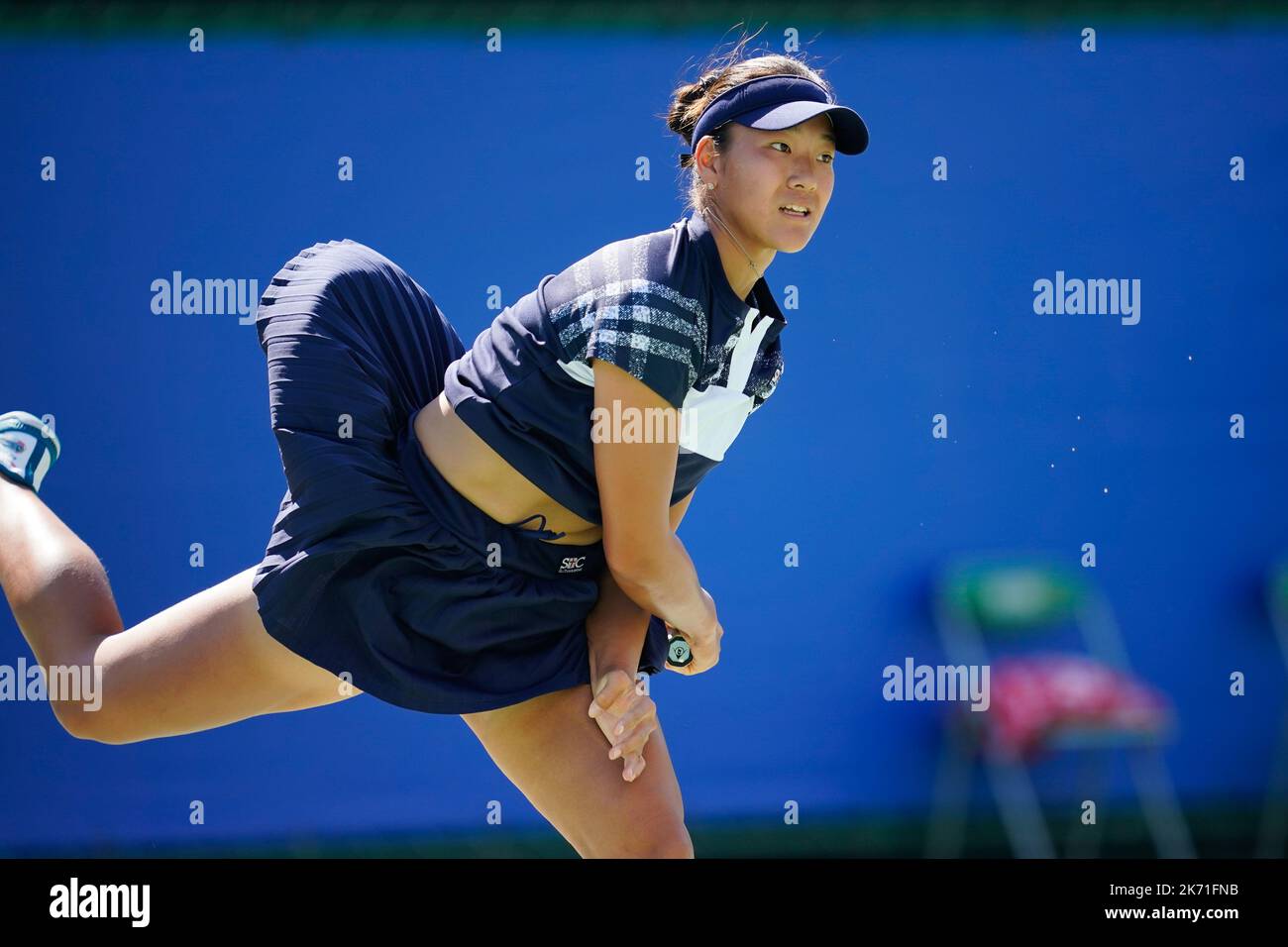Osaka, Japan. 16th Oct, 2022. Sayaka Ishii (JPN), October 16, 2022 - Tennis : Girls' Singles Final Match between Sara Saito (JPN) 2-0 Sayaka Ishii (JPN) at ITC Utsubo Tennis Center during Osaka Mayor's Cup World Super Junior Tennis Championships 2022 in Osaka, Japan. Credit: SportsPressJP/AFLO/Alamy Live News Stock Photo