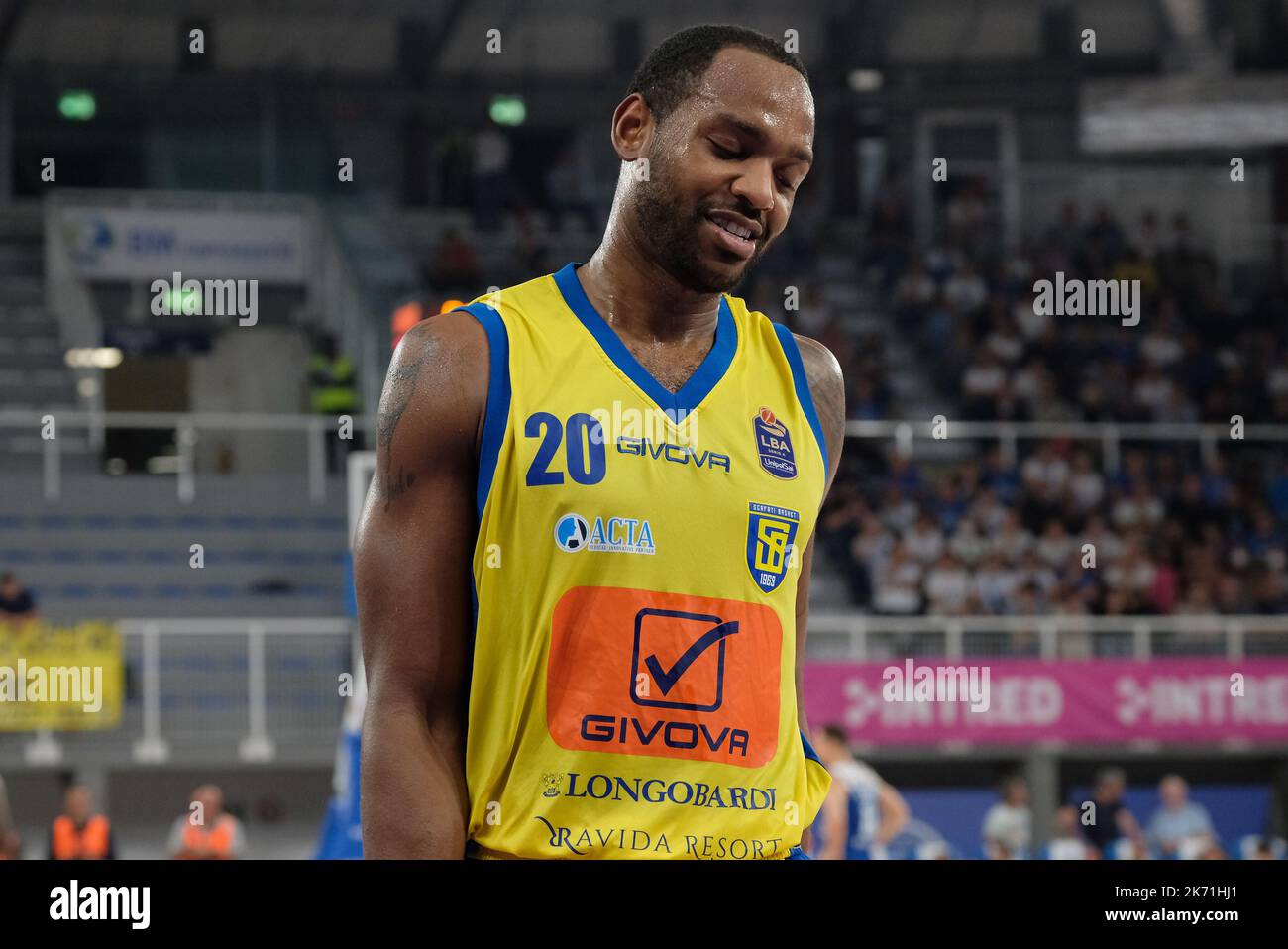 Palaleonessa A2A, Brescia, Italy, October 16, 2022, Mike Henry - Ginova Scafati  during  Germani Basket Brescia vs Ginova Scafati - Italian Basketball A Serie  Championship Stock Photo