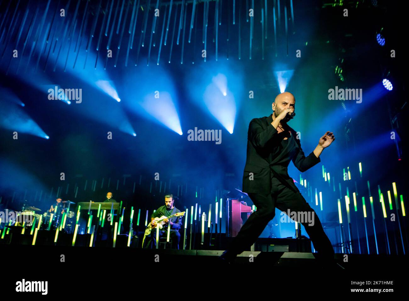 Padua, Italy. 17th Oct, 2022. NEGRAMARO UNPLUGGED EUROPEAN TOUR 2022 16-10-2022 GRAN TEATRO GEOX - PADUA In the photo Giuliano Sangiorgi Credit: Independent Photo Agency/Alamy Live News Stock Photo