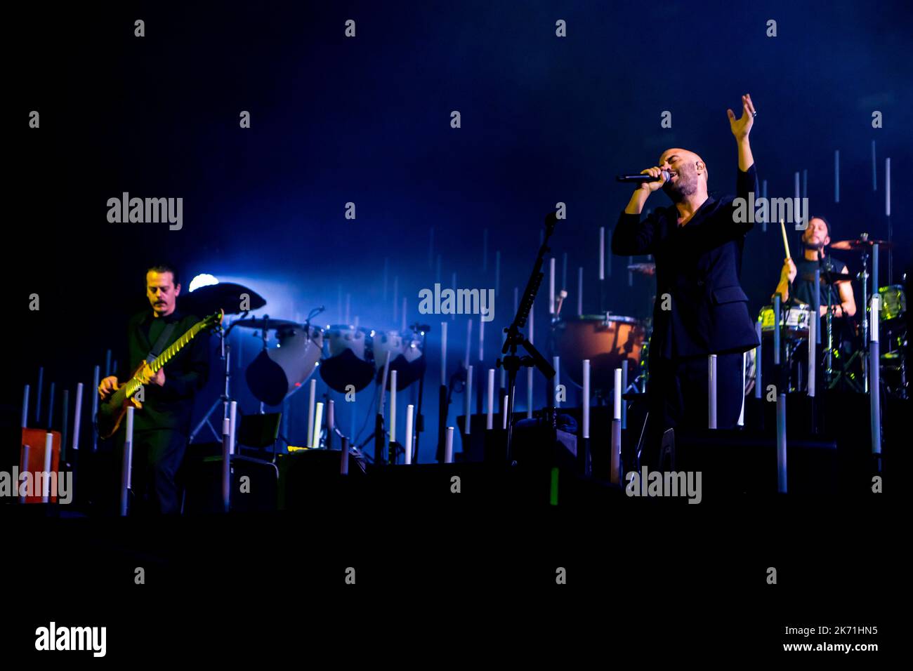 Padua, Italy. 17th Oct, 2022. NEGRAMARO UNPLUGGED EUROPEAN TOUR 2022 16-10-2022 GRAN TEATRO GEOX - PADUA In the photo Giuliano Sangiorgi Credit: Independent Photo Agency/Alamy Live News Stock Photo