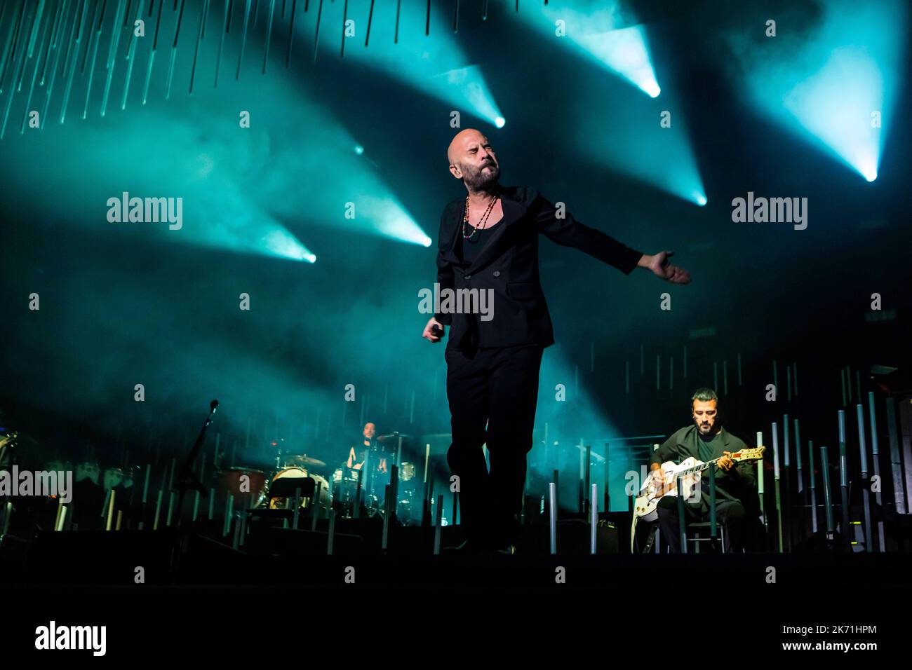 Padua, Italy. 17th Oct, 2022. NEGRAMARO UNPLUGGED EUROPEAN TOUR 2022 16-10-2022 GRAN TEATRO GEOX - PADUA In the photo Giuliano Sangiorgi Credit: Independent Photo Agency/Alamy Live News Stock Photo