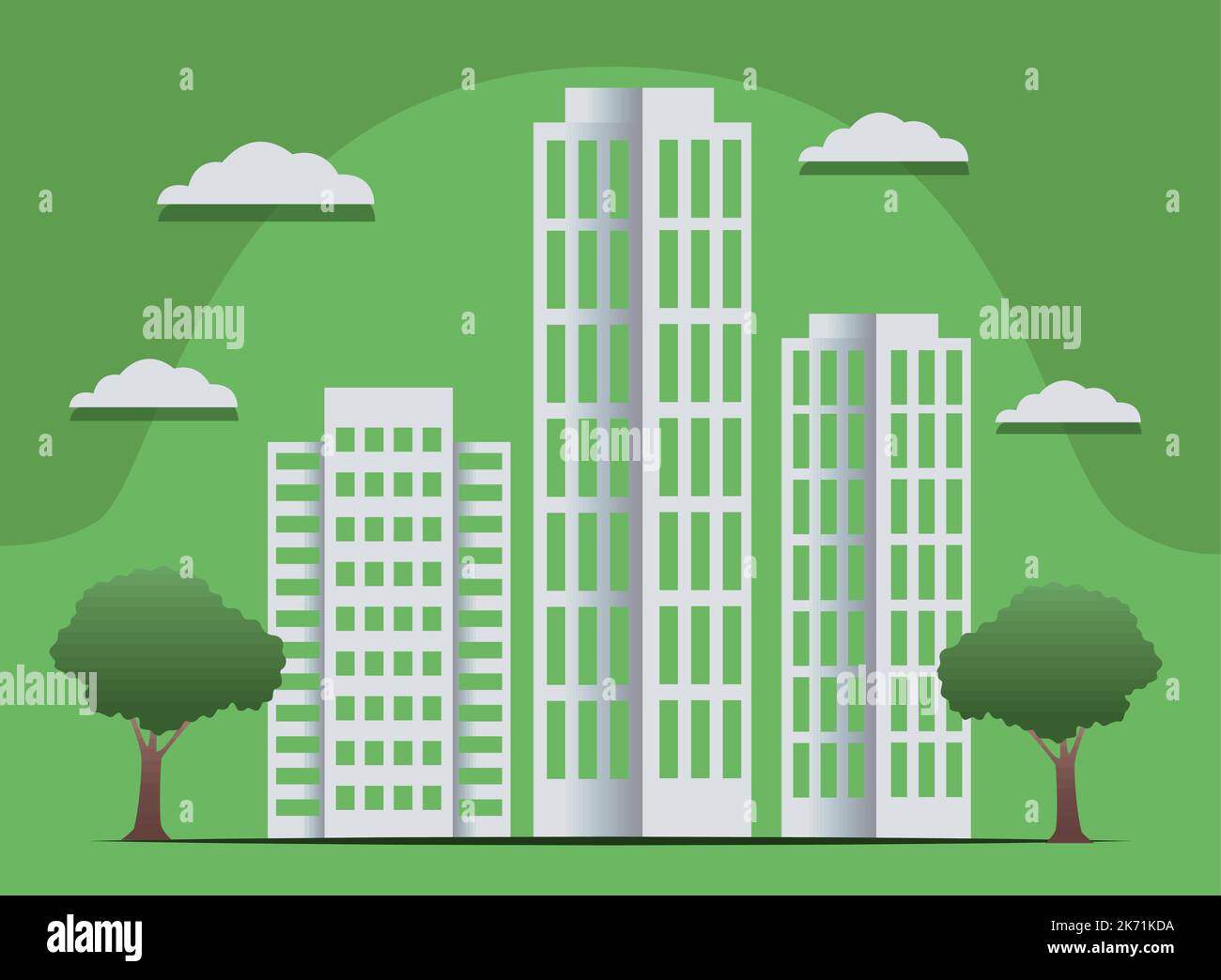 buildings and trees green city Stock Vector Image & Art - Alamy