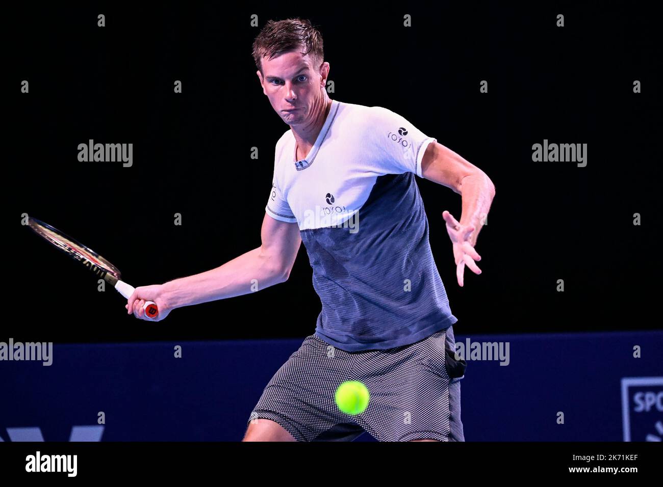 Slovak Filip Horansky pictured in action during the qualification game ...