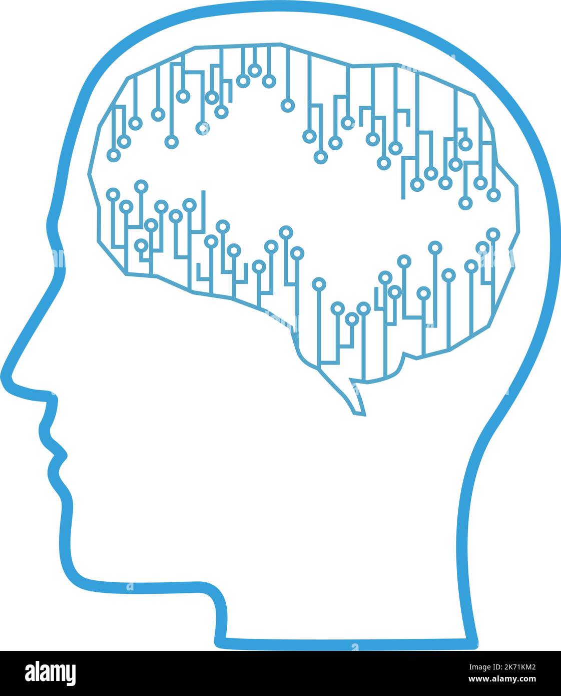Human profile brain artificial Stock Vector Images - Alamy