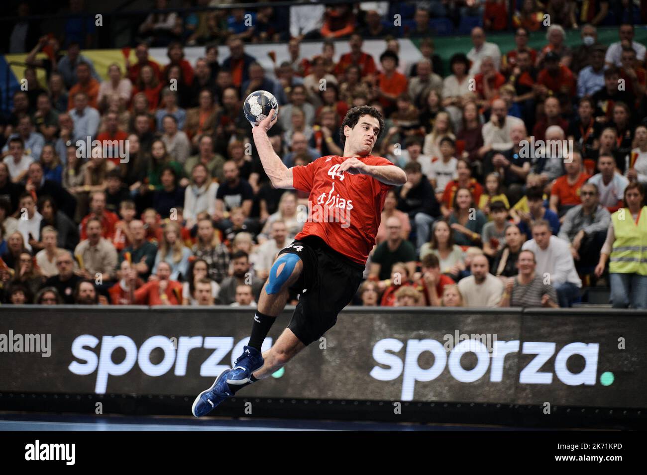 This handout picture shows Belgian Jeroen De Beule pictured during the match the Red Wolves, the
