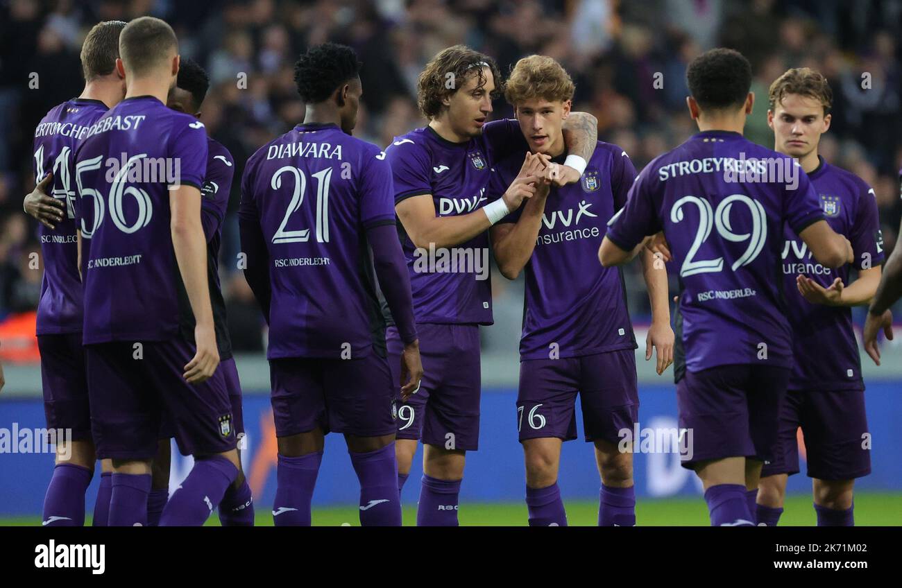 Anderlecht's Fabio Silva and Anderlecht's Antoine Colassin pictured at ...