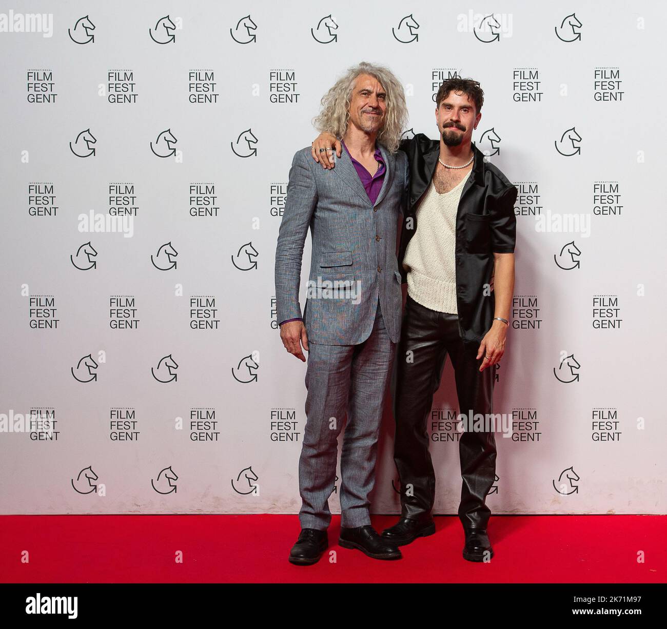 Actor Baptiste Sornin and with father pictured during the premiere of ...