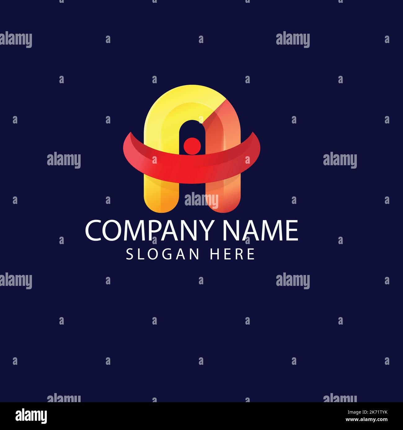 Colorful letter a logo icon template. Stock Vector