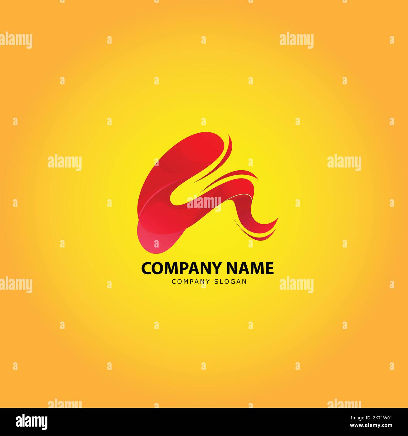 Creative Letter a logo icon template on gradient background. Stock Vector