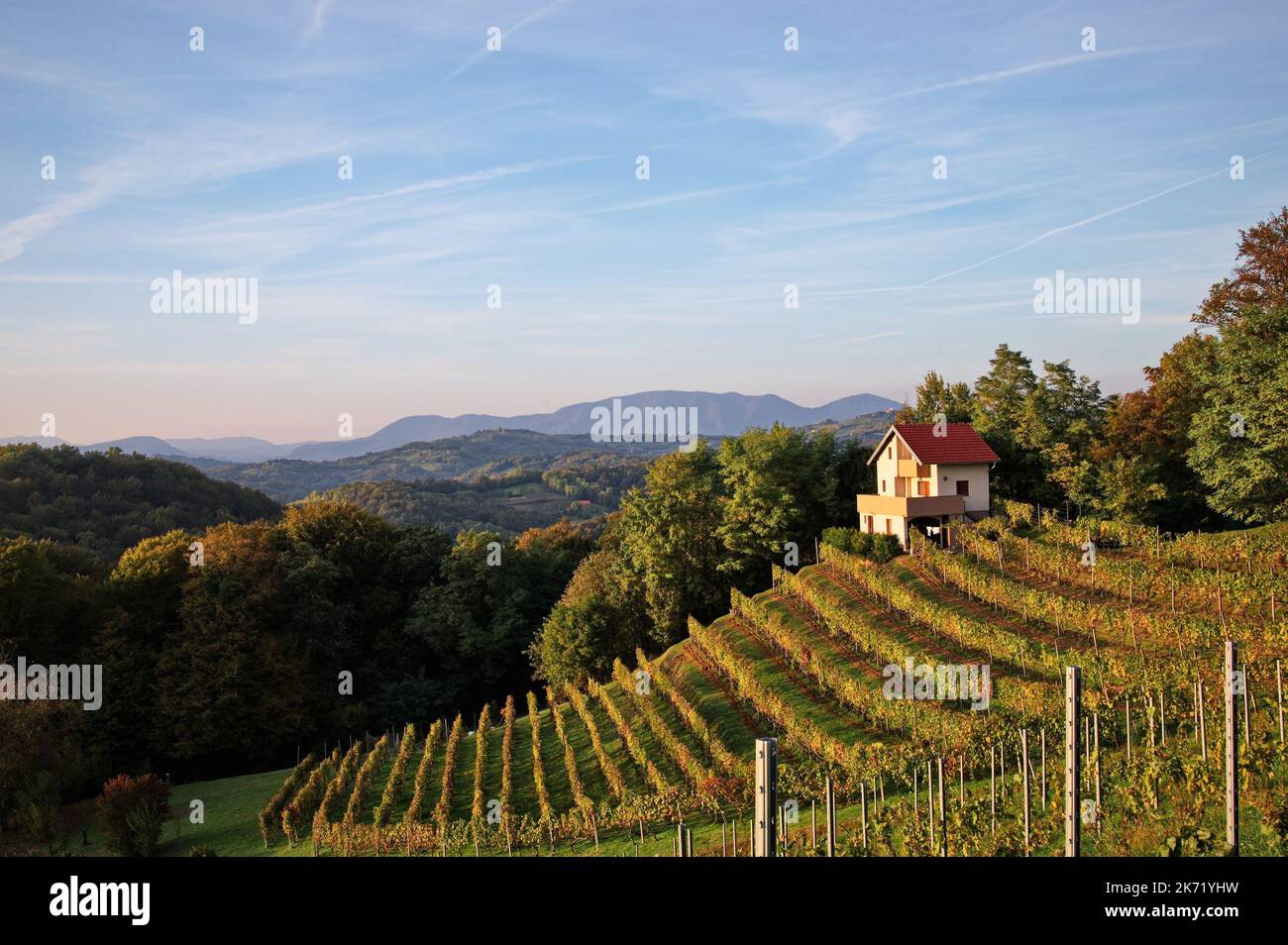 Rural house on top hill hi-res stock photography and images - Alamy