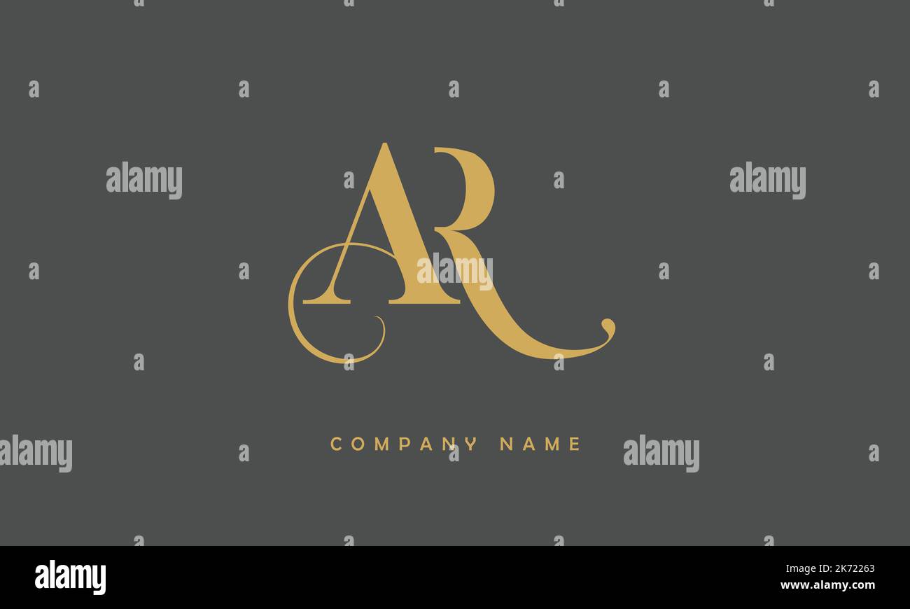 AR, RA Abstract Letters Logo Monogram Stock Vector