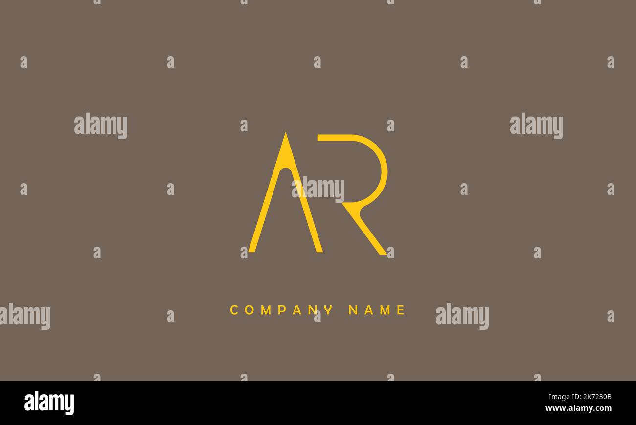 AR, RA Abstract Letters Logo Monogram Stock Vector