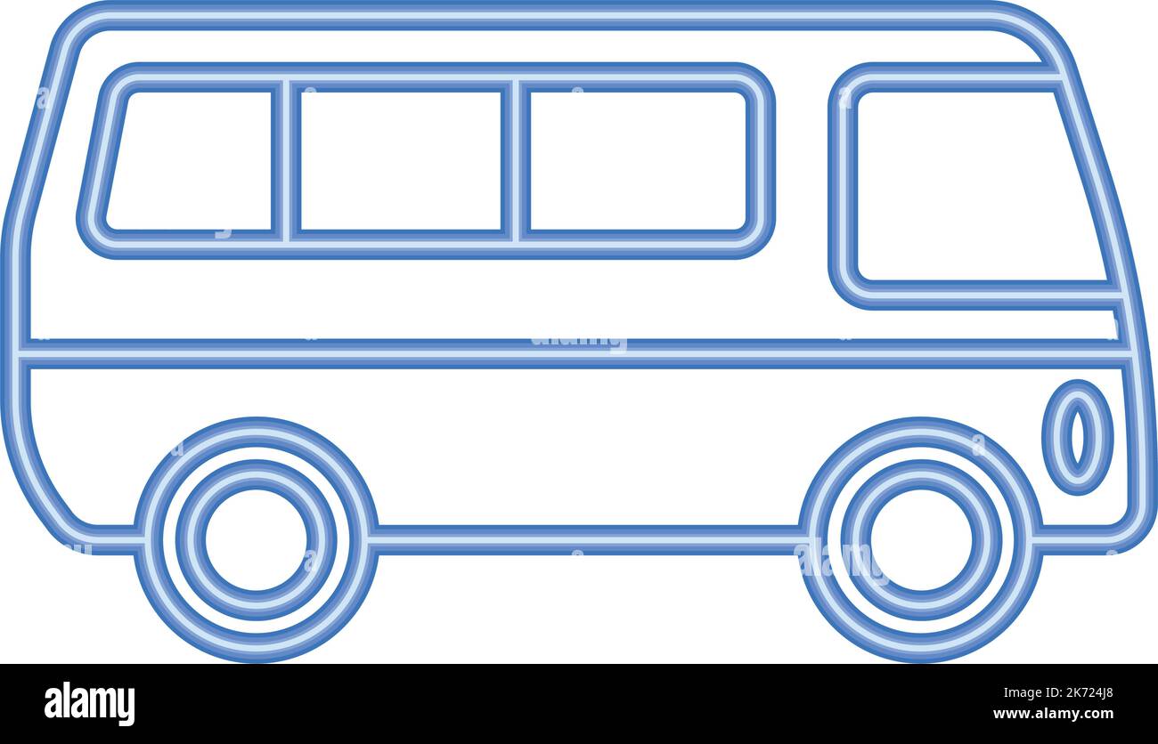 bus transport neon light Stock Vector Image & Art - Alamy