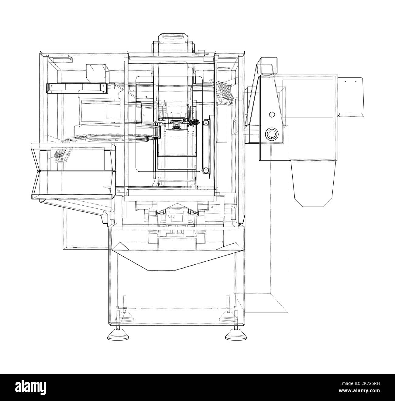 Metalworking CNC milling machine. Vector Stock Vector Image & Art Alamy