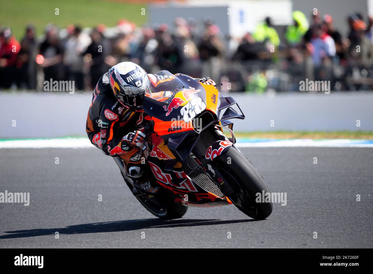 Phillip Island, Australia, 16 October, 2022. Miguel Oliveira of Portugal on the Red Bull KTM Factory Racing KTM during MotoGP race at The 2022 Australian MotoGP at The Phillip Island Circuit on October 16, 2022 in Phillip Island, Australia. Credit: Dave Hewison/Alamy Live News Stock Photo