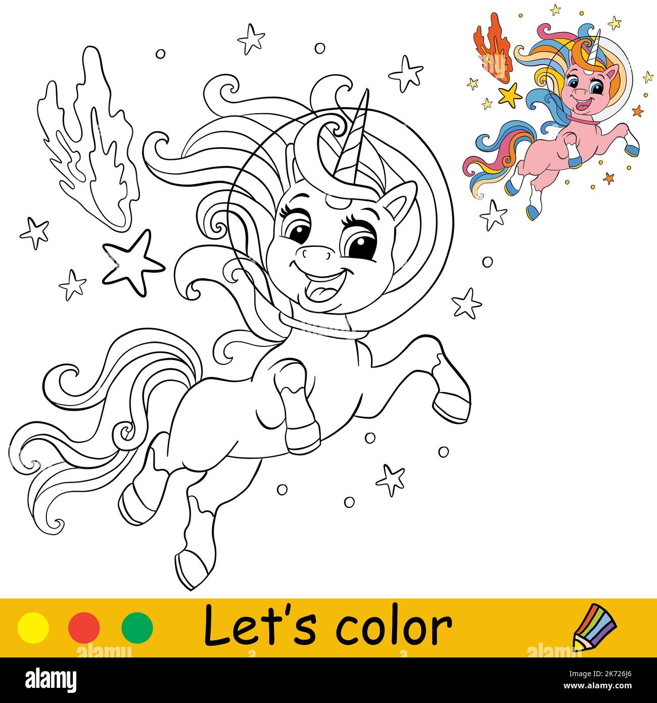 Cots and Cuddles Unicorn, Space, Mermaid & Superhero Theme Colouring Book for Kids main image 1