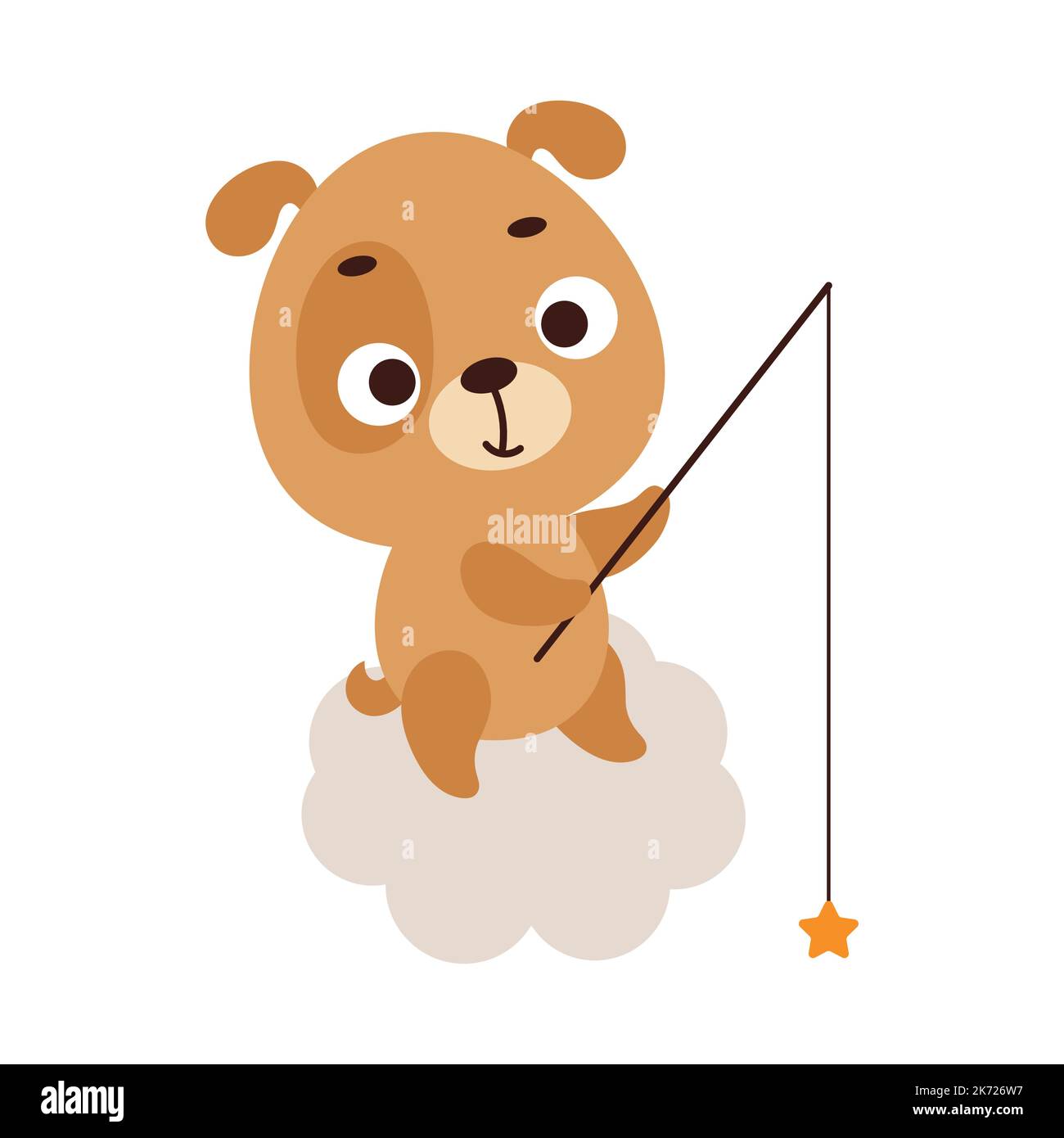 Cute little dog fishing star on cloud. Cartoon animal character for kids t-shirt, nursery decoration, baby shower, greeting cards, invitations, house Stock Vector Image & Art - Alamy Cute little dog fishing star on cloud. Cartoon animal character for kids t-shirt, nursery decoration, baby shower, greeting cards, invitations, house Stock Vector Image & Art - Alamy