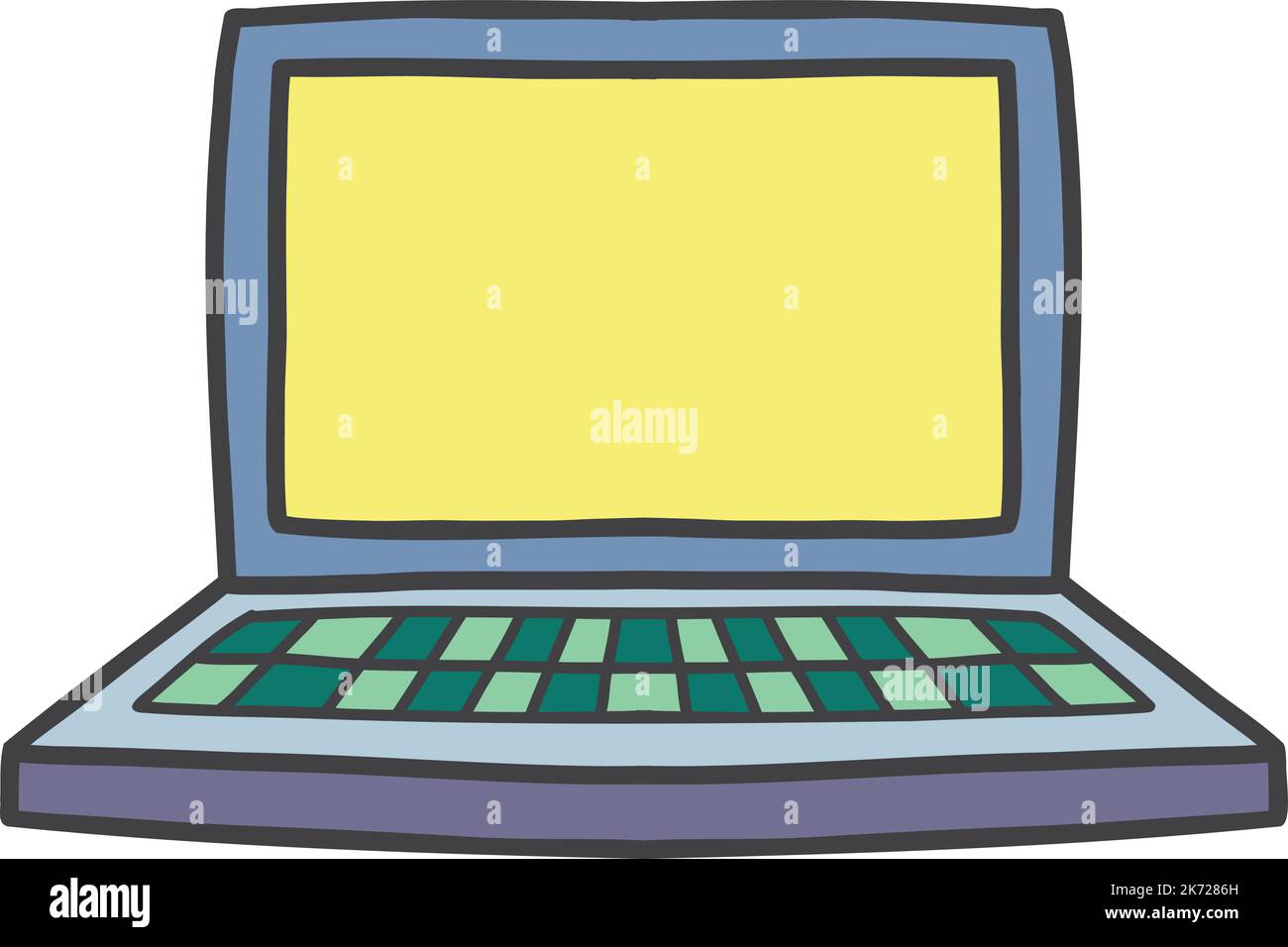 Hand drawn laptop Stock Vector Images - Alamy