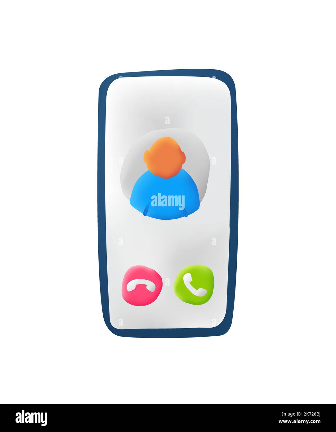3d Telephone cartoon vector icon. Concept for support and communication ...