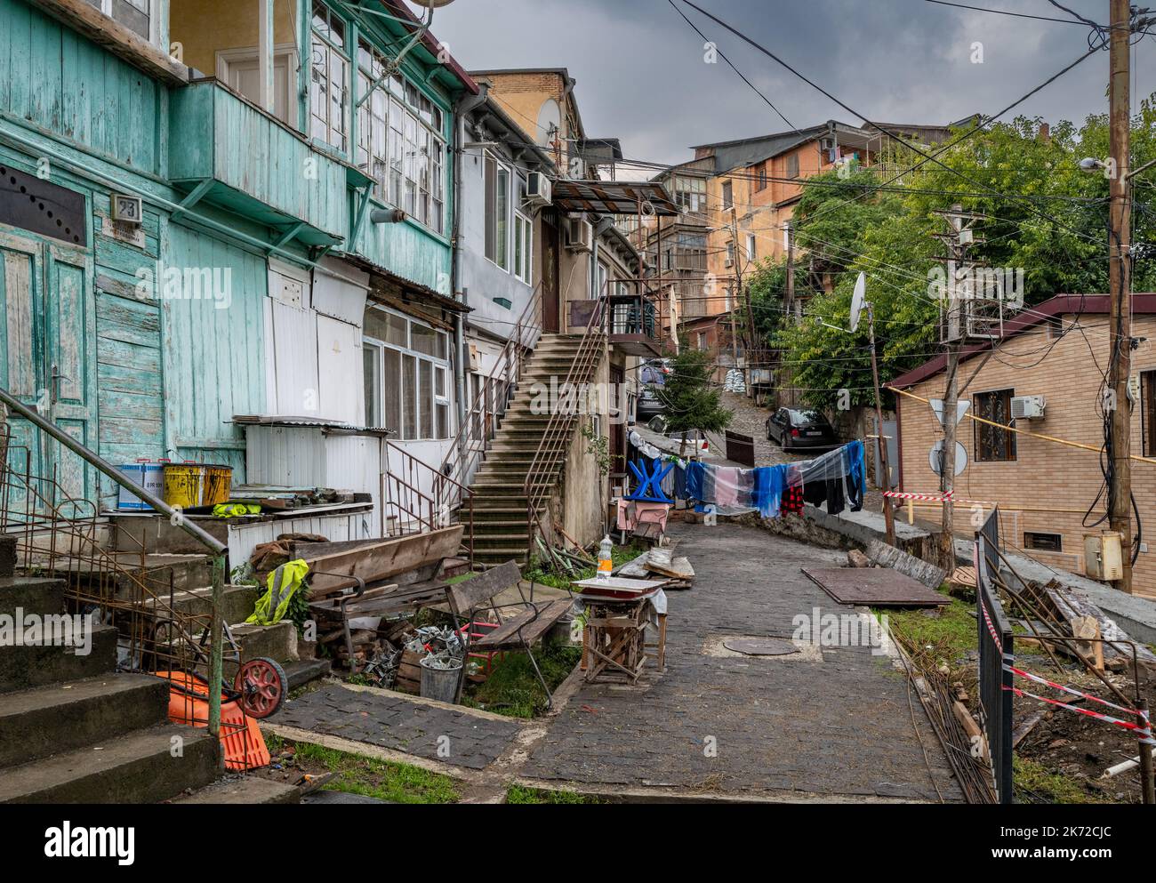 Street scene from Tbilisi, capital of Georgia, October  2022 Stock Photo