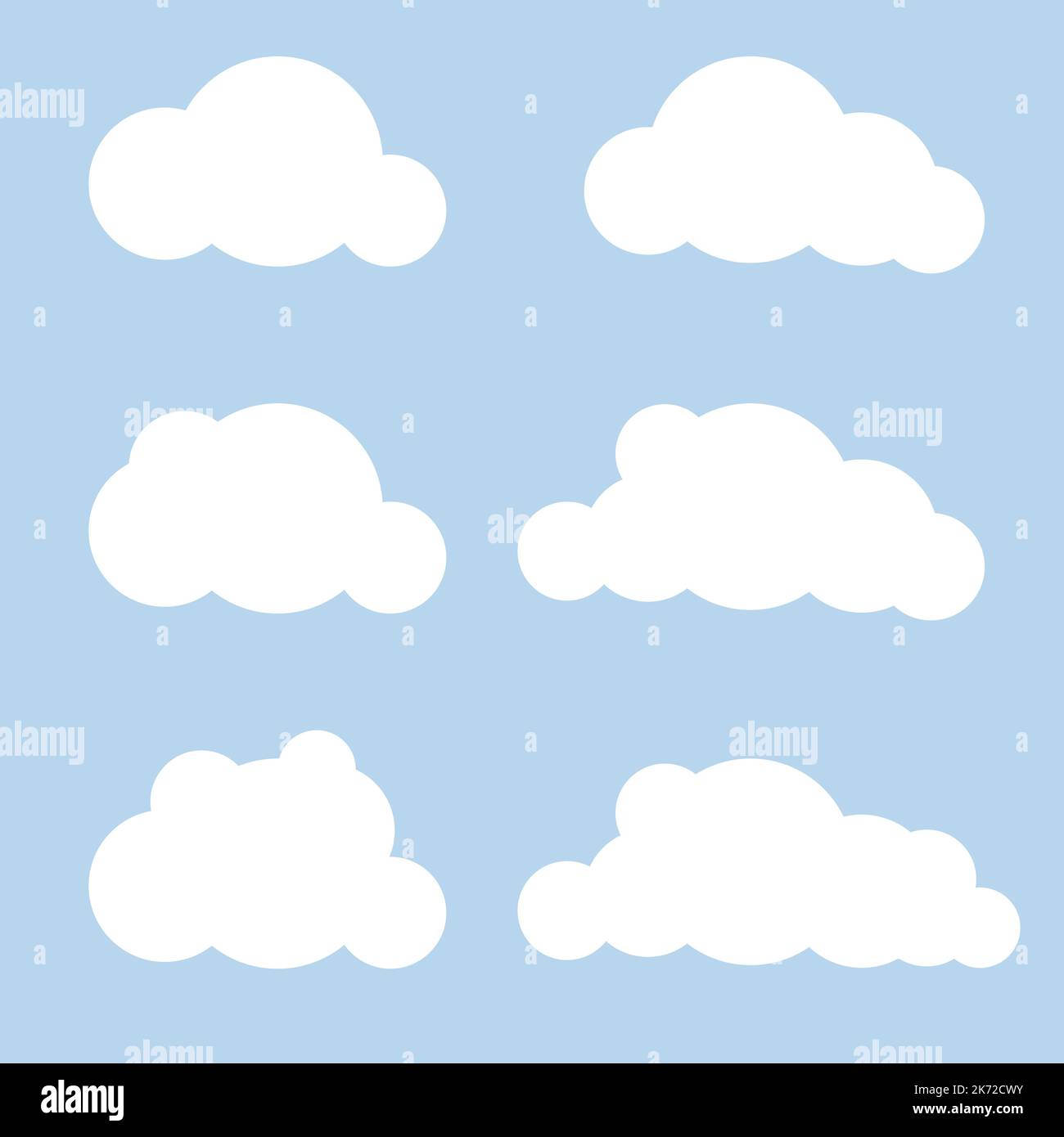 Vector illustration of clouds collection Stock Vector Image & Art - Alamy