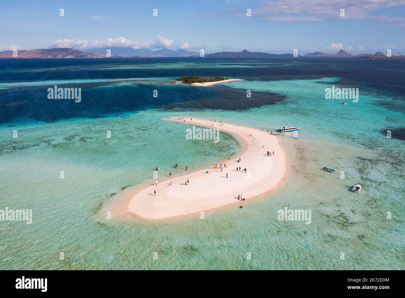 Labuan Bajo, Indonesia; Aerial view of the stunning Taka Makassar