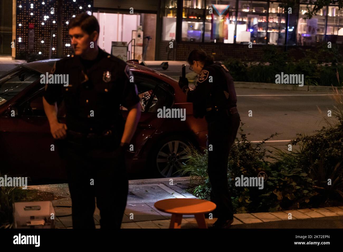 Seattle, USA. 16th Sep, 2022. Just after 1045pm Police responding to a