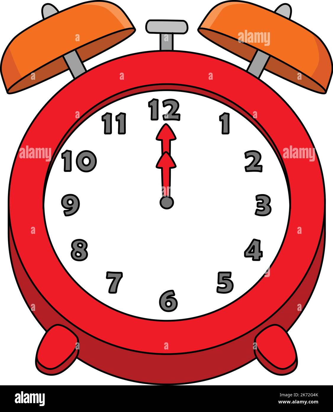 Clock Cartoon Colored Clipart Illustration Stock Vector