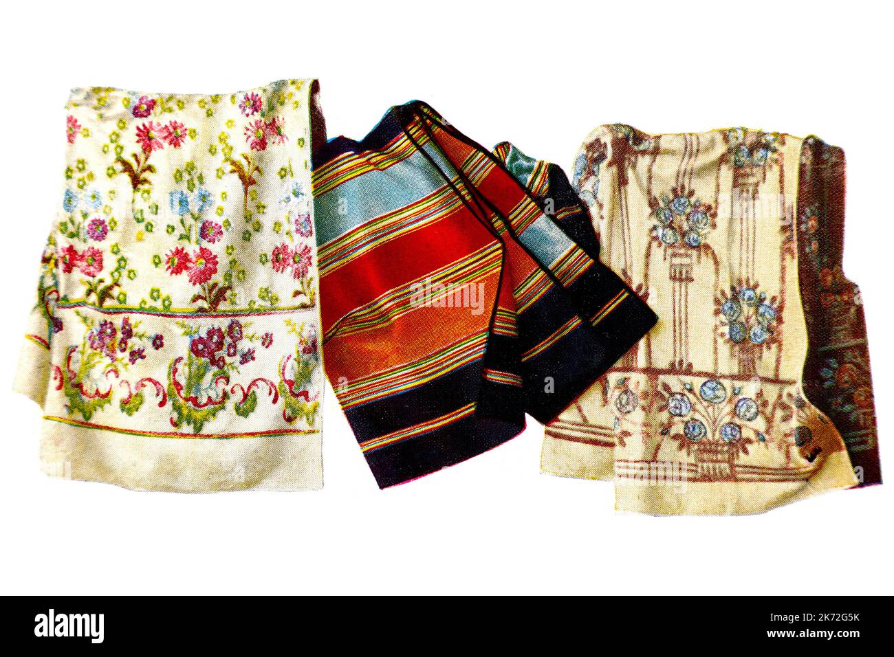 Colorful Bed Blankets 1913 Vintage Chromolithography Illustration