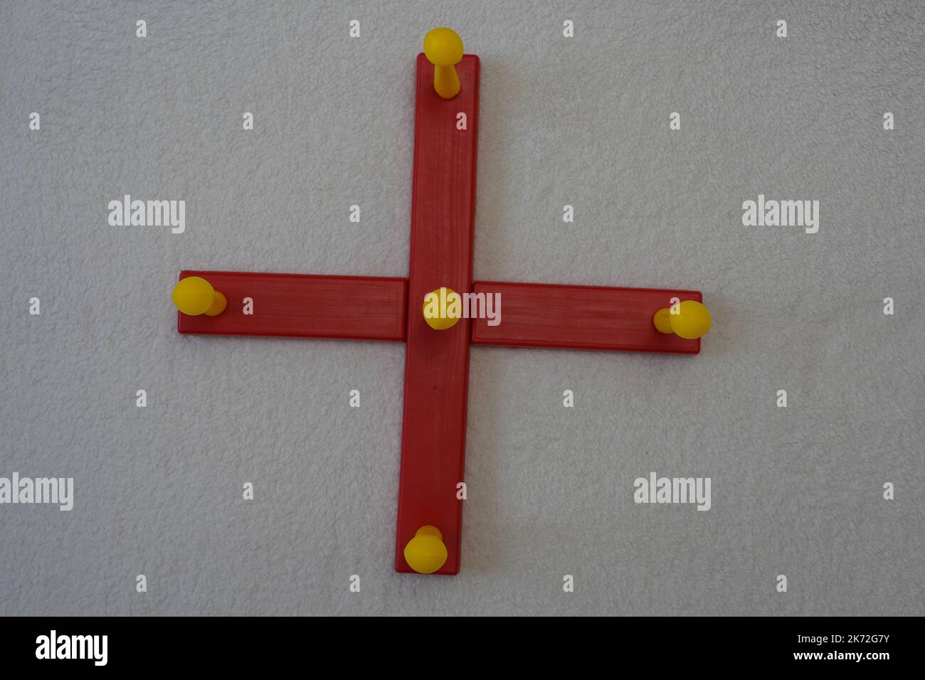 red cross ring throwing target game on white background, Plastic games