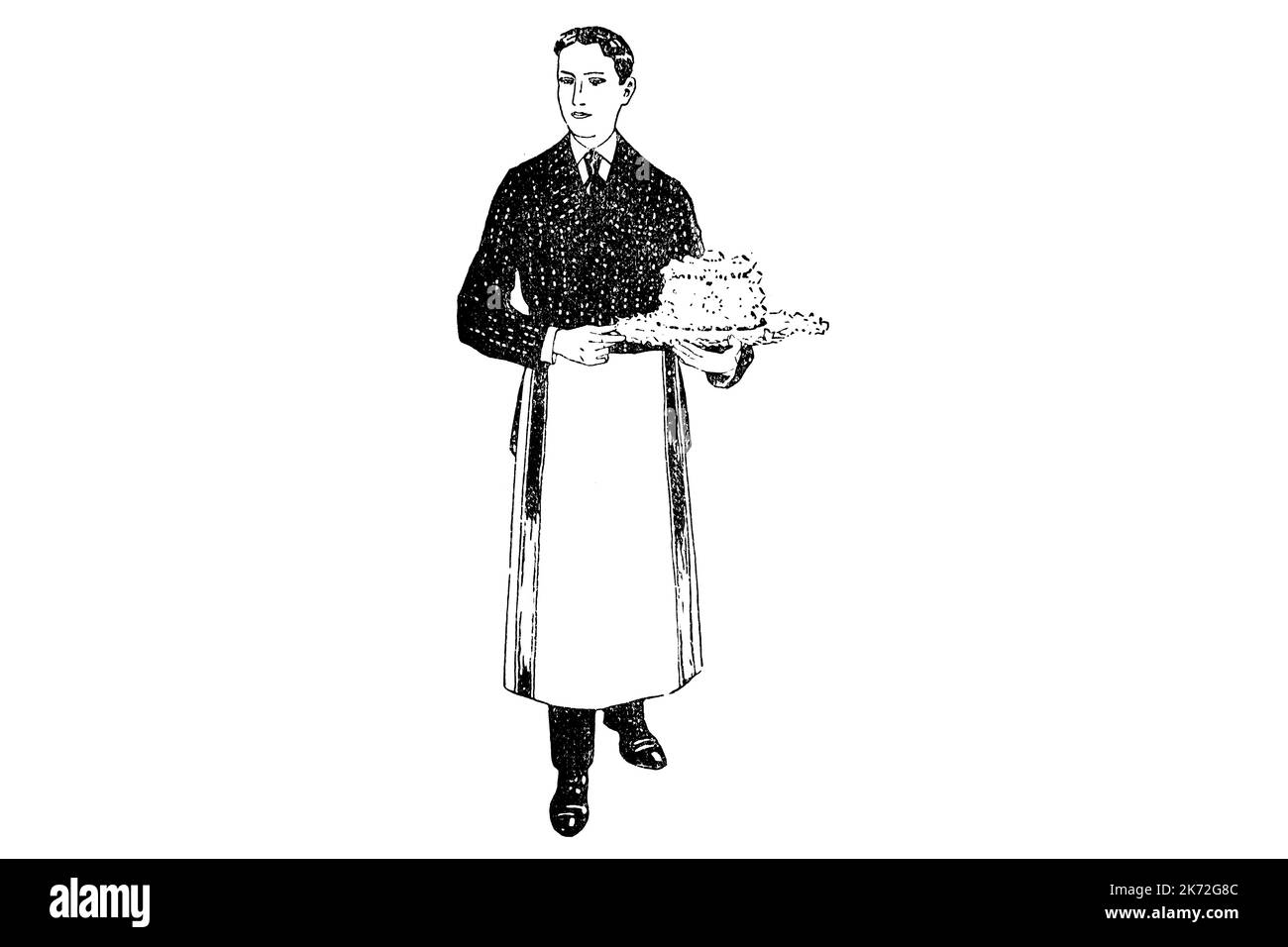 Pastry Chef 1910s Vintage Illustration Stock Photo Alamy