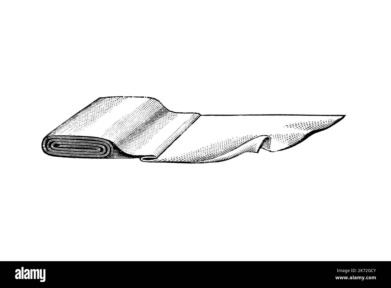 Fabric Roll 1910s Vintage illustration Stock Photo Alamy