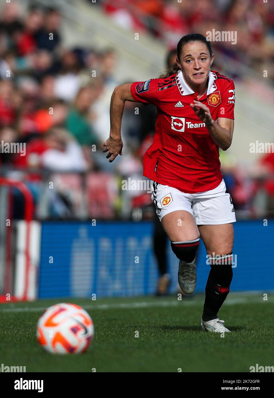 Leigh, UK. 16th Oct, 2022. Ona Batlle of Manchester United in acton during the The FA Women's Super League match at Leigh Sports Village, Leigh. Picture credit should read: Jessica Hornby/Sportimage Credit: Sportimage/Alamy Live News Stock Photo