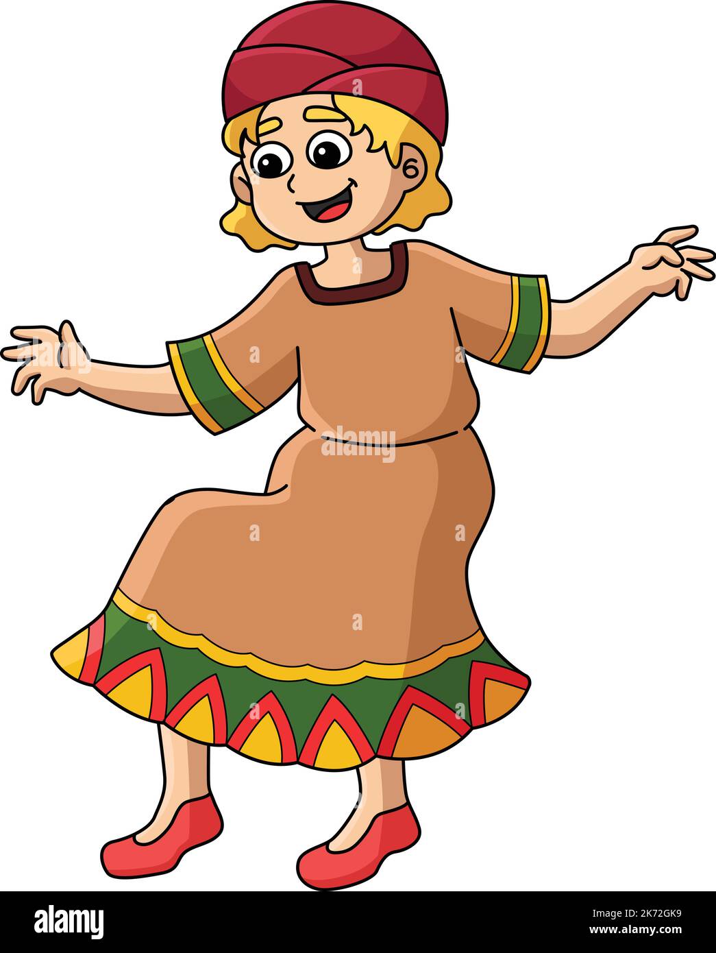Kwanzaa Girl Playing Djembe Cartoon Clipart Stock Vector Image & Art
